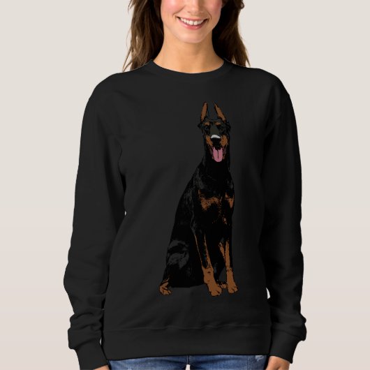 Zwarte Doberman 180 Trui (Voorkant)