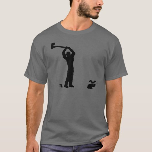 zwarte dode bunny - lumberjack t-shirt (Voorkant)