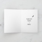 Zwarte doder en vogels in wolken kaart (Binnen)