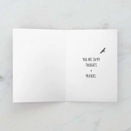 Zwarte doder en vogels in wolken kaart (Binnen)