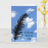 Zwarte doder en vogels in wolken kaart (Gele Bloem)