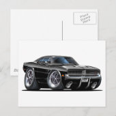 Zwarte Dodge-lader Briefkaart (Voorkant / Achterkant)