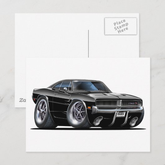 Zwarte Dodge-lader Briefkaart (Voorkant / Achterkant)