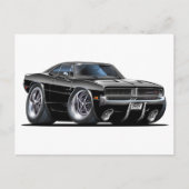 Zwarte Dodge-lader Briefkaart (Voorkant)