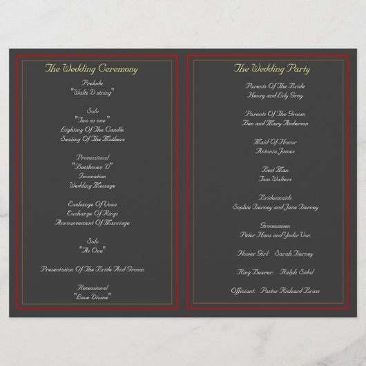 Zwarte doek en rode satijnbruiloft (Achterkant)