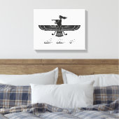 Zwarte doek voor VrouwLifeFreedom Faravahar Canvas Afdruk (Insitu (Slaapkamer))