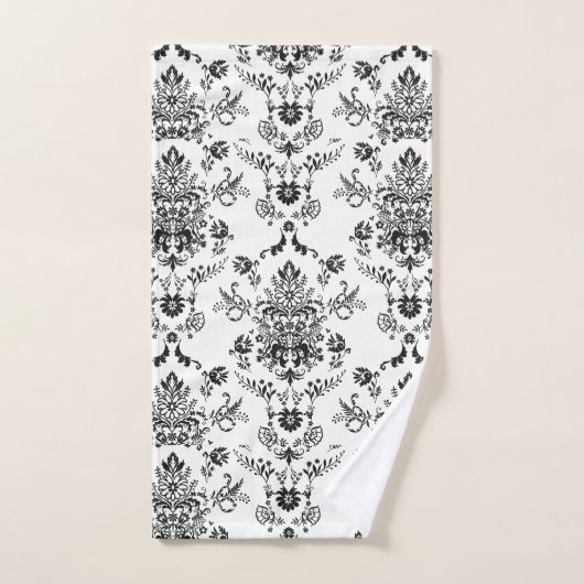 Zwarte doekje op witte doekset bad handdoek (Handdoek)