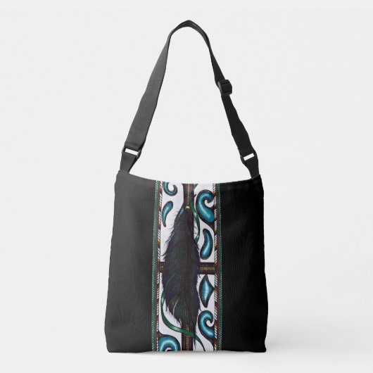 Zwarte doezelaar crossbody tas (Voorkant)