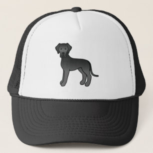 Zwarte Dog Argwan Cute Cartoon Hond Trucker Pet