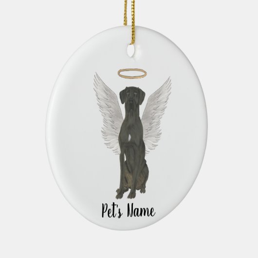 Zwarte Dog Argwaning Herdenkingsmonument Keramisch Ornament (Rechts)