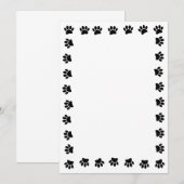 Zwarte dog-onderverf voor kaart (Voorkant / Achterkant)