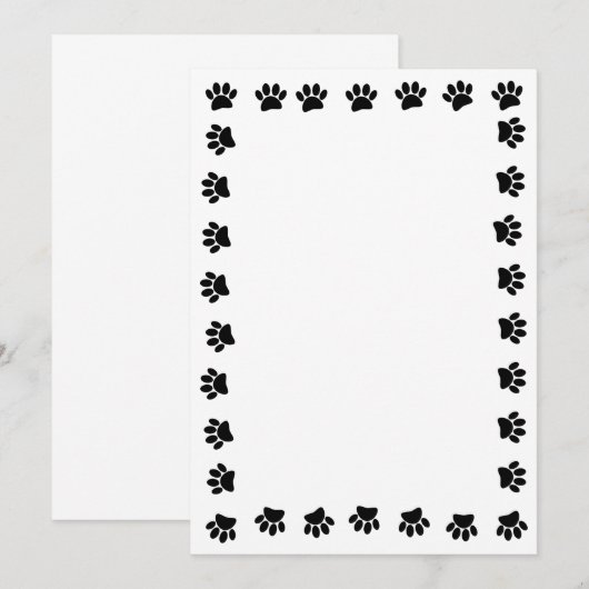 Zwarte dog-onderverf voor kaart (Voorkant / Achterkant)