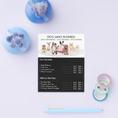 Zwarte Dogs groomer Sitter Walker Pet Service Offe Flyer (Enkel)