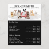 Zwarte Dogs groomer Sitter Walker Pet Service Offe Flyer (Voorkant)