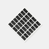 Zwarte Domino Papieren Servetten (Hoek)