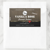 Zwarte donkerbruine houten korrels Logo Rechthoekige Sticker (Tas)