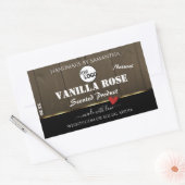 Zwarte donkerbruine houten korrels Logo Rechthoekige Sticker (Envelop)