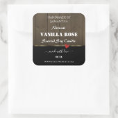 Zwarte, donkerbruine houten korrels Product Etiket (Tas)