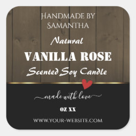 Zwarte, donkerbruine houten korrels Product Etiket