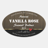 Zwarte, donkerbruine houten korrels Product Etiket (Voorkant)