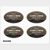 Zwarte, donkerbruine houten korrels Product Etiket (Vel)