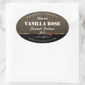 Zwarte, donkerbruine houten korrels Product Etiket (Tas)