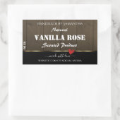 Zwarte, donkerbruine houten korrels Product Etiket (Tas)