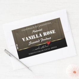 Zwarte, donkerbruine houten korrels Product Etiket