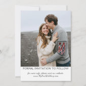 Zwarte Donkere Foto Bewaar de Datum Save The Date (Achterkant)