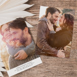 Zwarte donkere foto-sjabloon verwijderen Datum ops Save The Date<br><div class="desc">Deze delicate zwarte foto-sjabloon is de datum-kaart die perfect is voor een moderne bruiloft. Het romantische,  minimalistische design is voorzien van een mooie en elegante witte typografie op een donkergekleurde fotoachtergrond met een schone en eenvoudige look.</div>