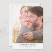 Zwarte donkere foto-sjabloon verwijderen Datum ops Save The Date (Achterkant)