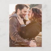 Zwarte donkere foto-sjabloon verwijderen Datum ops Uitnodiging Briefkaart (Voorkant)