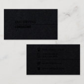 Zwarte, donkere, minimalistische stijl visitekaartje (Voorkant / Achterkant)