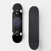 Zwarte Donkere Roos Bloem Persoonlijk Skateboard (Voorkant)