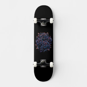 Zwarte Donkere Roos Bloem Persoonlijk Skateboard