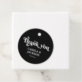 Zwarte Donkere Sprookjeshuwelijk Bedankjes Labels (In situ)