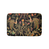 Zwarte, donkere vogels bloemen bloemen, bosfee badmat (Voorkant)