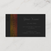 Zwarte, donkergrijze rode, gele kleuren met Initia Visitekaartje (Achterkant)