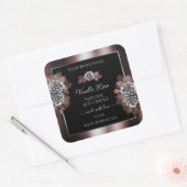 Zwarte donkerrode etiketten met zilveren Lijsten R (Envelop)