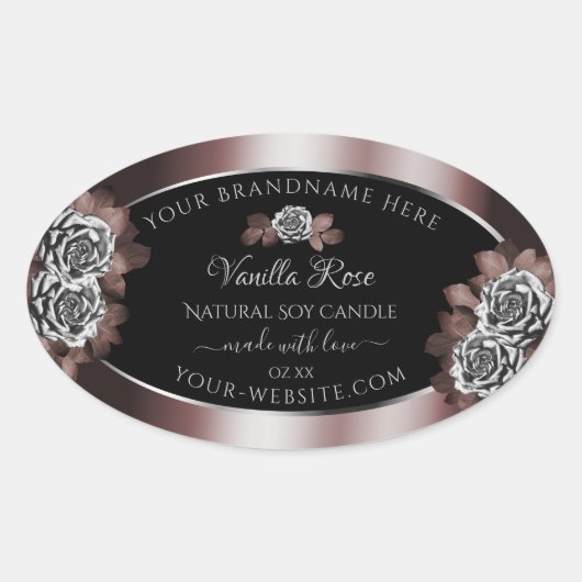 Zwarte donkerrode etiketten met zilveren Lijsten R (Voorkant)