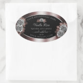 Zwarte donkerrode etiketten met zilveren Lijsten R (Tas)