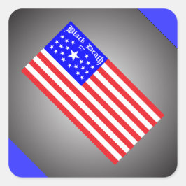 Zwarte Dood 777 - Bevrijd Em Vierkante Sticker