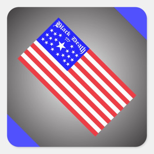 Zwarte Dood 777 - Bevrijd Em Vierkante Sticker (Voorkant)