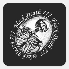 Zwarte Dood 777 - Dertien Vierkante Sticker