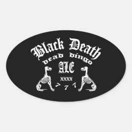 Zwarte Dood 777 - Dood Dingo Ale Ovale Sticker