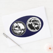 Zwarte Dood 777 - Vrijheid Ovale Sticker (Envelop)