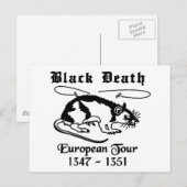 Zwarte Dood Briefkaart (Voorkant / Achterkant)