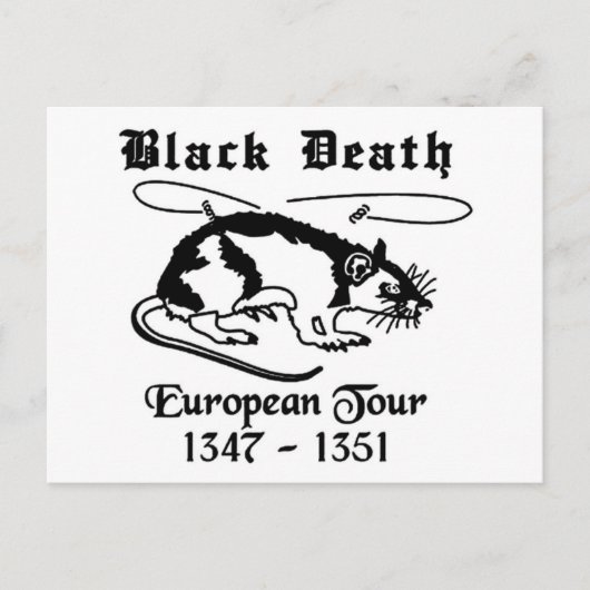 Zwarte Dood Briefkaart (Voorkant)