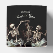 Zwarte Dood Dansende Skeletten Halloween Bedankdoosjes (Bovenkant)