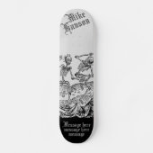 Zwarte Dood Gepersonaliseerd Medieval Skeletten Persoonlijk Skateboard (Voorkant)